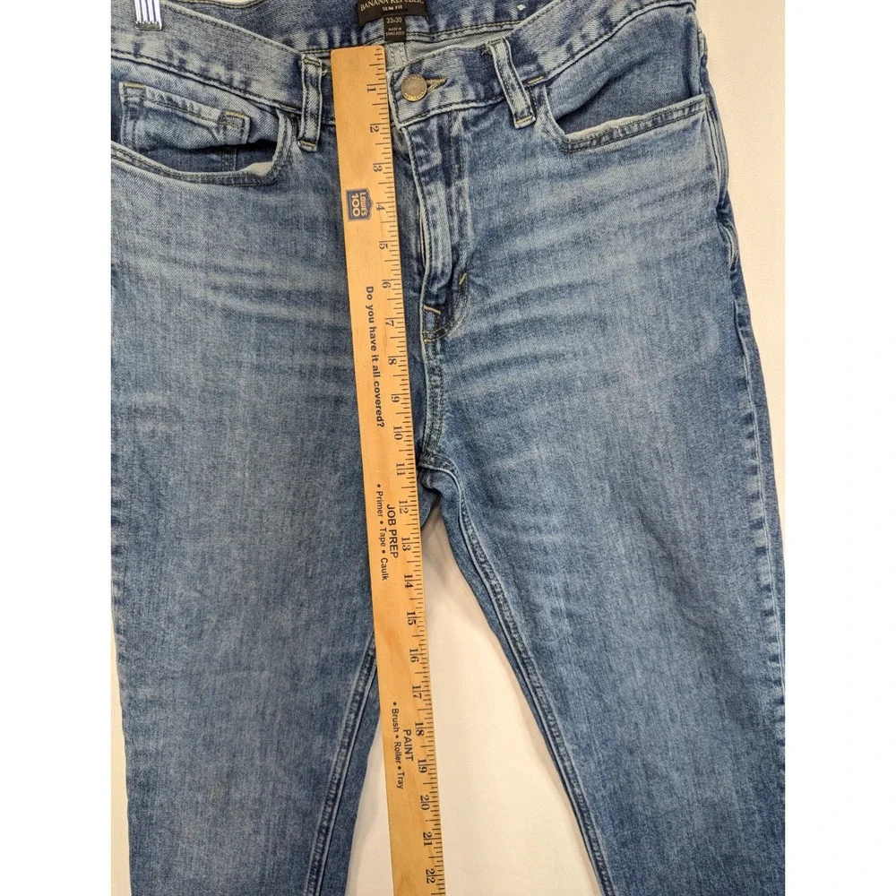 Banana Republic Mens Slim Fit Medium Wash Blue Denim Jeans 33x30
